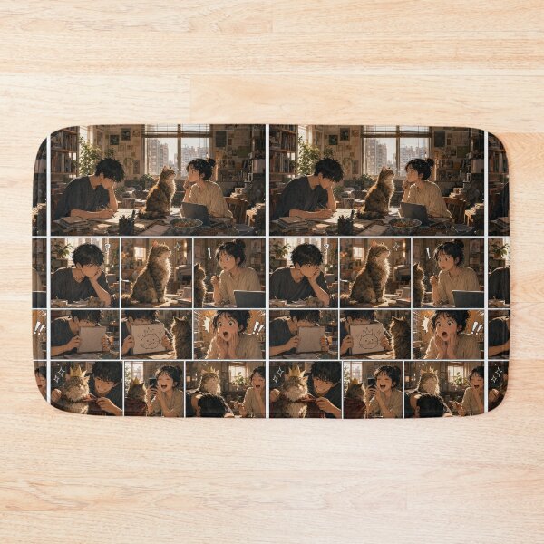Item preview, Student Life Cozy Reading Room Comic Print designed and sold by Grafititee.