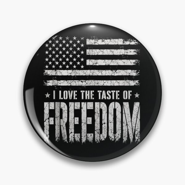 Item preview, I Love The Taste Of Freedom Distressed Grunge Monochrome American Flag designed and sold by HarinDonreka.