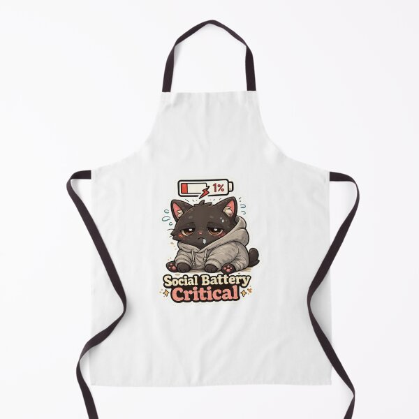 Item preview, Social Battery Critical Cat Shirt | Funny Introvert Cat Social Battery Low Gift designed and sold by MrDev.
