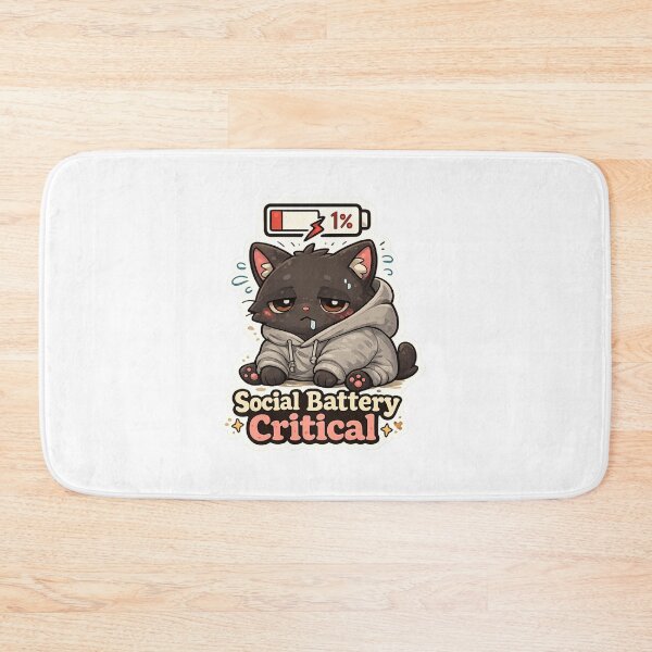 Item preview, Social Battery Critical Cat Shirt | Funny Introvert Cat Social Battery Low Gift designed and sold by MrDev.