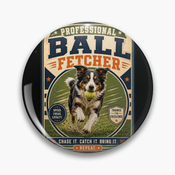 Item preview, Professional Ball Fetcher Dog Poster  designed and sold by Sketchlegacy.