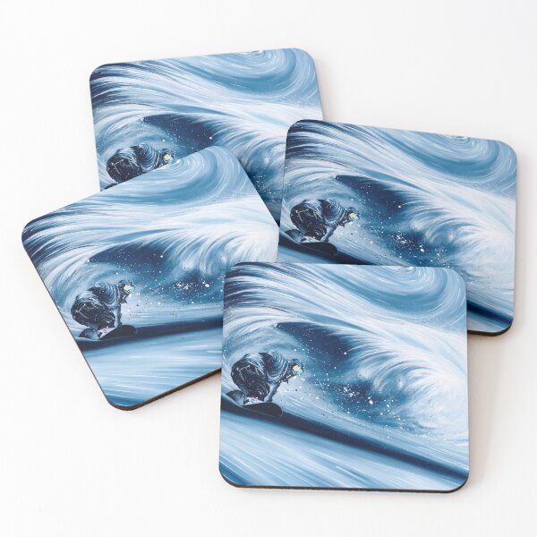 Item preview, Blue Blower Snowboarding | Winter Sports Painting in Blue Tones | Shred Art designed and sold by Shred Art Studio.