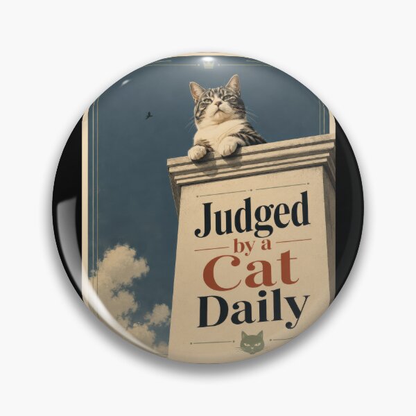 Item preview, Judged by a Cat Daily Poster designed and sold by Sketchlegacy.