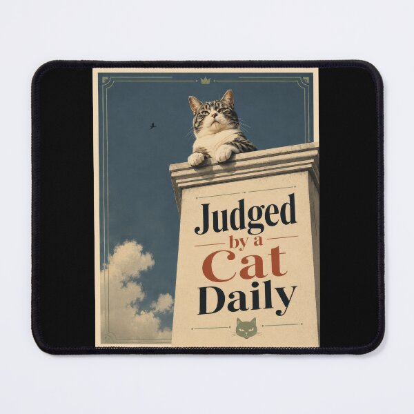 Item preview, Judged by a Cat Daily Poster designed and sold by Sketchlegacy.
