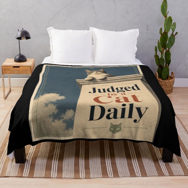 Item preview, Judged by a Cat Daily Poster designed and sold by Sketchlegacy.