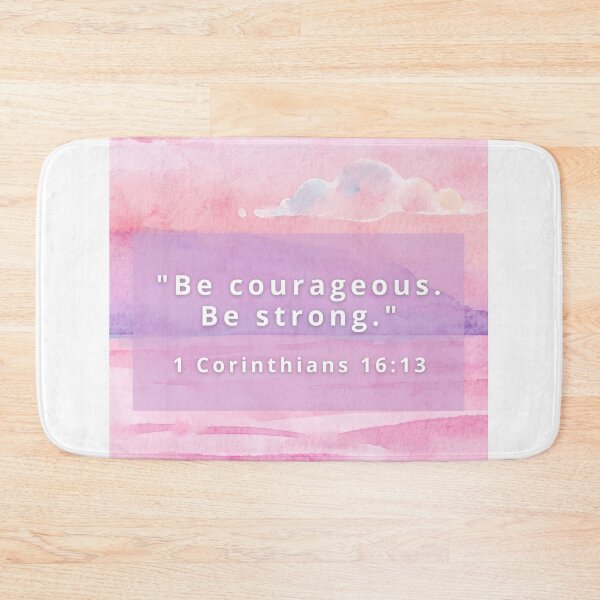 Item preview, Be Courageous. Be Strong.  Christian Bible Verse Pastel Landscape designed and sold by icreativestudio.
