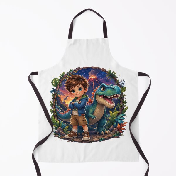 Item preview, Cute Boy and Dinosaur Adventure Fantasy designed and sold by MySthore.