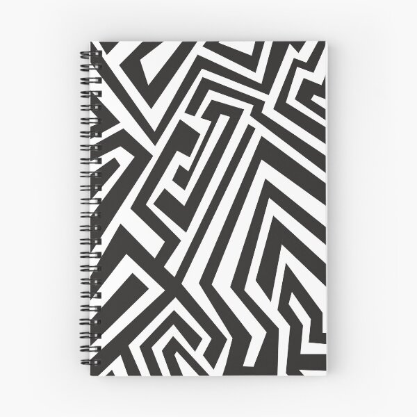 Item preview, Modern Black White Maze Pattern designed and sold by THE RILONA.