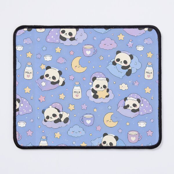 Item preview, Sleepy Panda Night Sky Kawaii Pattern designed and sold by Soft Berry Studio.