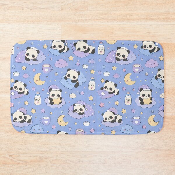 Item preview, Sleepy Panda Night Sky Kawaii Pattern designed and sold by Soft Berry Studio.