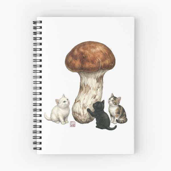 Item preview, Cute Japanese Matsutake Mushroom and Triplet Cats designed and sold by JapanekoGallery.