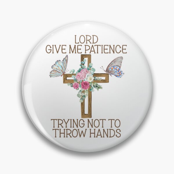 Item preview, Lord Give Me Patience - Funny Christian Humor Floral Cross designed and sold by the-Z3nith.