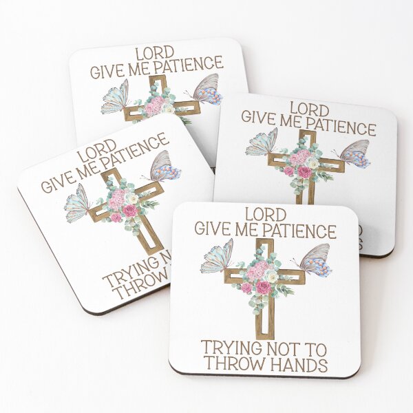 Item preview, Lord Give Me Patience - Funny Christian Humor Floral Cross designed and sold by the-Z3nith.