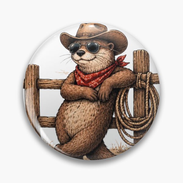Item preview, Wild & Free Cowboy Otter | Western Country Animal Vintage Design  Main Tag designed and sold by novaduman.
