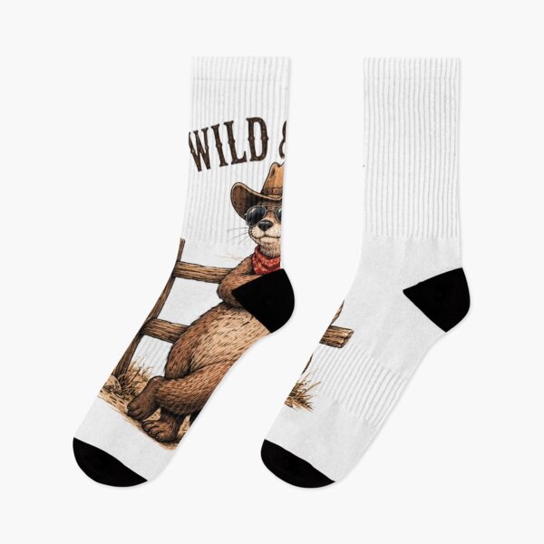 Item preview, Wild & Free Cowboy Otter | Western Country Animal Vintage Design Main Tag designed and sold by novaduman.