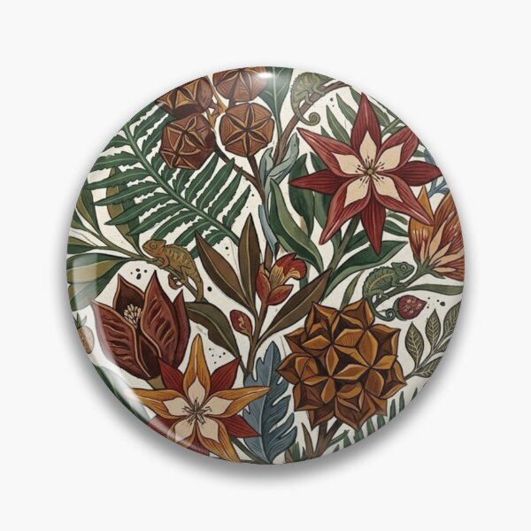 Item preview, Vintage Botanical Illustration with Chameleons and Ferns designed and sold by vdfgseerf.