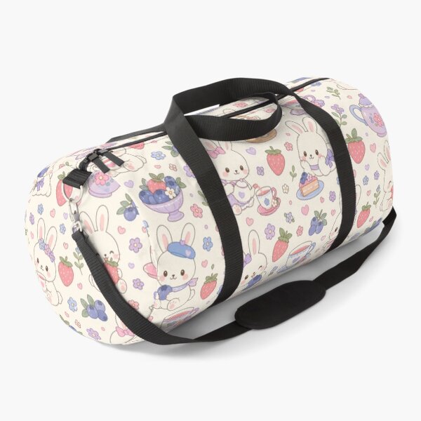Item preview, Kawaii Bunny Berry Tea Garden Pattern designed and sold by Soft Berry Studio.