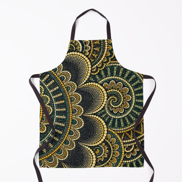 Item preview, Gold Black Dot Mandala Pointillism Art — Intricate Luxury Mandala Design designed and sold by freezed-frames.