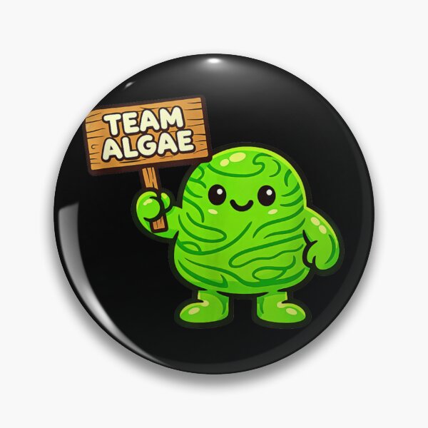 Item preview, Cute Team Algae Mascot Holding Wooden Sign Kawaii Green Blob Character designed and sold by LittleNhutton.