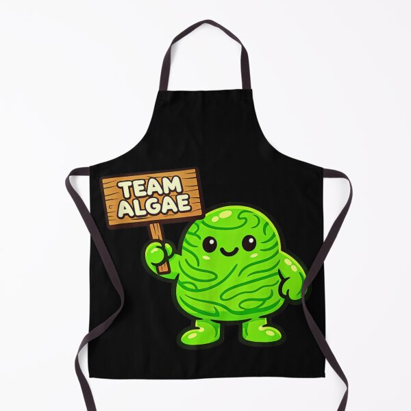 Item preview, Cute Team Algae Mascot Holding Wooden Sign Kawaii Green Blob Character designed and sold by LittleNhutton.