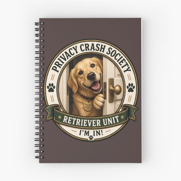 Item preview, Privacy Crash Society - Retriever Unit - I'm In! / Funny Golden Retriever Badge Logo  designed and sold by Halejo68.