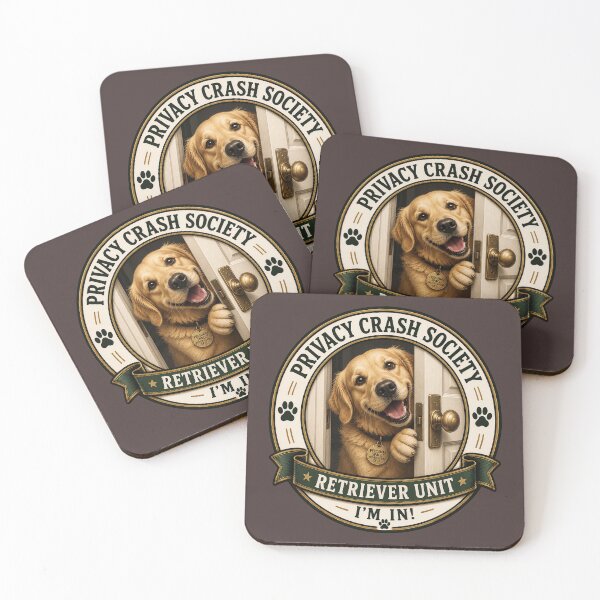 Item preview, Privacy Crash Society - Retriever Unit - I'm In! / Funny Golden Retriever Badge Logo  designed and sold by Halejo68.