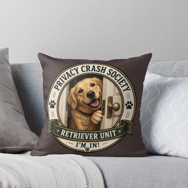 Item preview, Privacy Crash Society - Retriever Unit - I'm In! / Funny Golden Retriever Badge Logo  designed and sold by Halejo68.