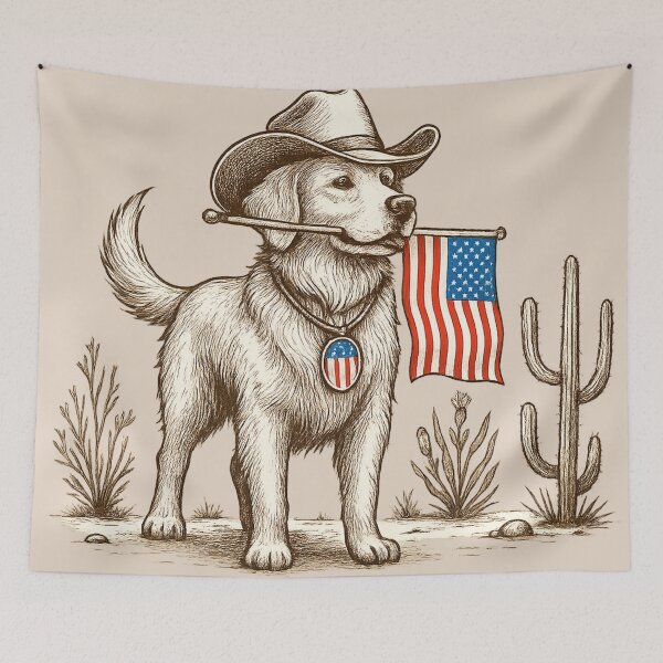 Item preview, Cowboy Dog in the Desert designed and sold by emilypigou.