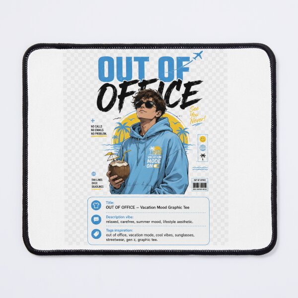 Item preview, Out of Office-Vacation Mood Graphic Tee designed and sold by designsvetlana1.