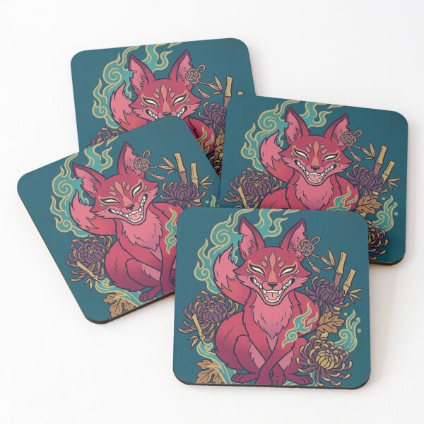 Item preview, Japanese Kitsune Nine-Tailed Fox - Traditional Irezumi Style Art designed and sold by vdfgseerf.