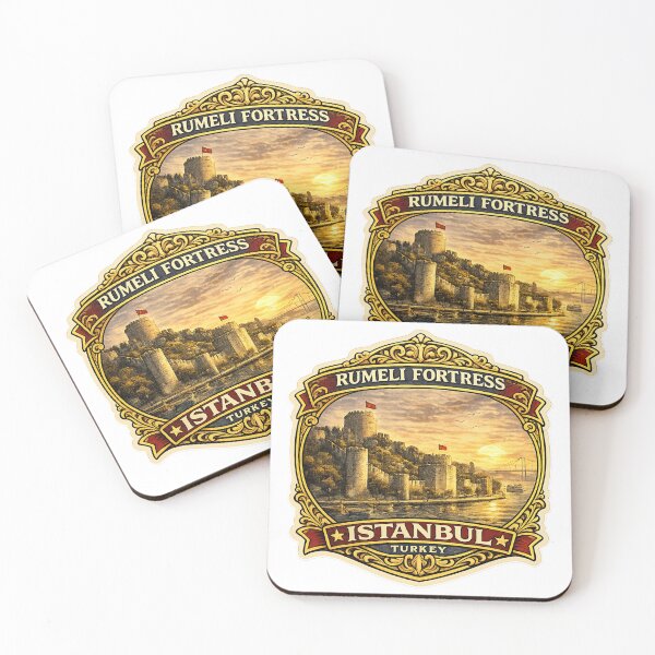 Item preview, Rumeli Fortress Istanbul Vintage Travel Badge Sticker | Turkey Landmark Souvenir designed and sold by DreamPaw Studio.