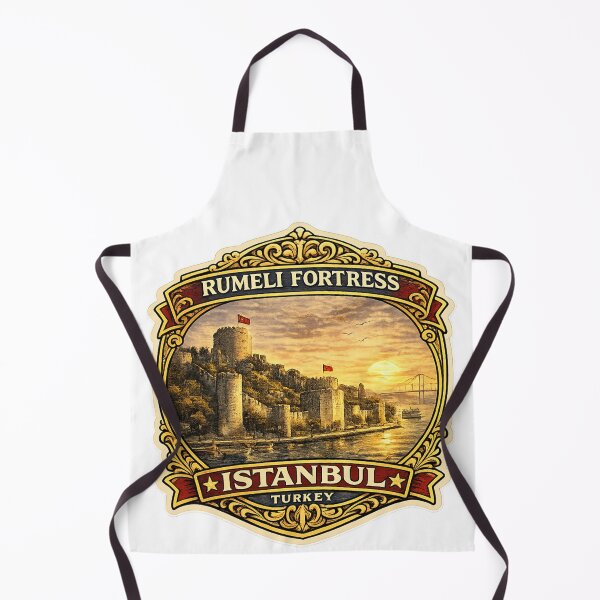 Item preview, Rumeli Fortress Istanbul Vintage Travel Badge Sticker | Turkey Landmark Souvenir designed and sold by DreamPaw Studio.