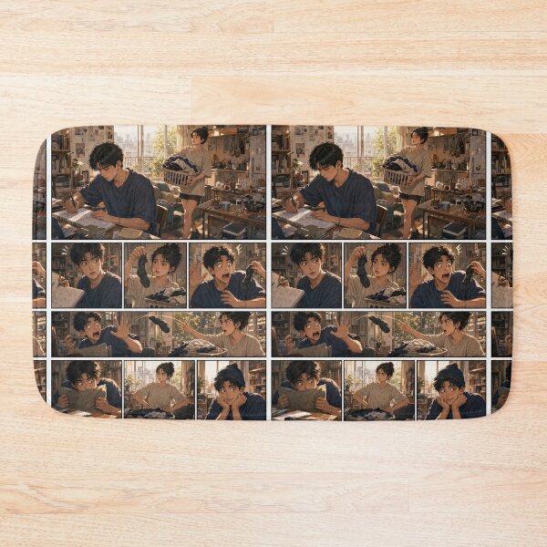 Item preview, Student Life Cozy Reading Room Comic Print designed and sold by Grafititee.
