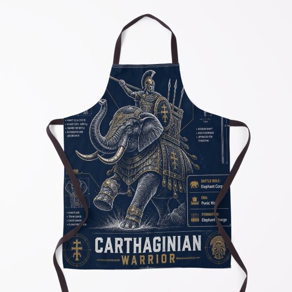 Item preview, Carthaginian War Elephant Rider Blueprint Shirt | Ancient Military Illustration designed and sold by SunnyDesign82.