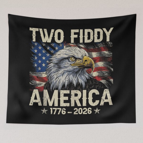 Item preview, Two Fiddy America 1776 To 2026 Patriotic Bald Eagle American Flag designed and sold by LittleNhutton.