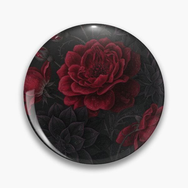 Item preview, Bold Bloom Oil Painting Flowers - Vibrant Red Blue Floral Art - Gold Accent Painted Botanical Pattern - Mosaic Floral Wall Decor - Painterly Statement Gift designed and sold by WitchyBotanicaArt.
