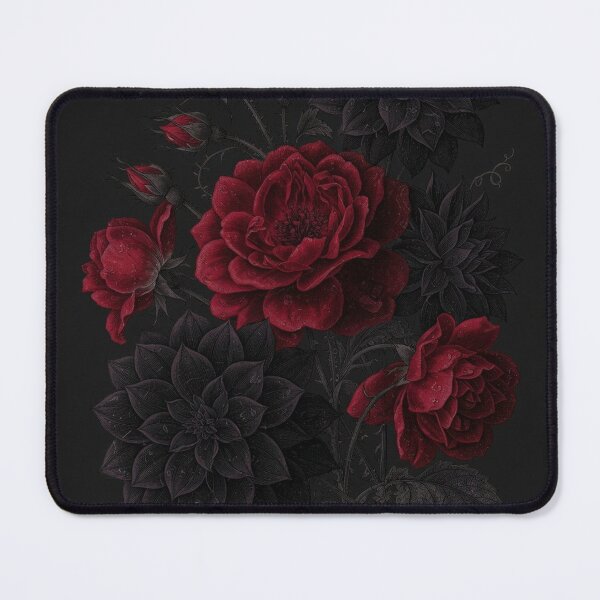 Item preview, Bold Bloom Oil Painting Flowers - Vibrant Red Blue Floral Art - Gold Accent Painted Botanical Pattern - Mosaic Floral Wall Decor - Painterly Statement Gift designed and sold by WitchyBotanicaArt.