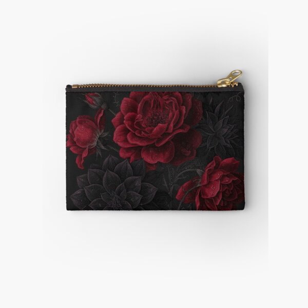 Item preview, Bold Bloom Oil Painting Flowers - Vibrant Red Blue Floral Art - Gold Accent Painted Botanical Pattern - Mosaic Floral Wall Decor - Painterly Statement Gift designed and sold by WitchyBotanicaArt.