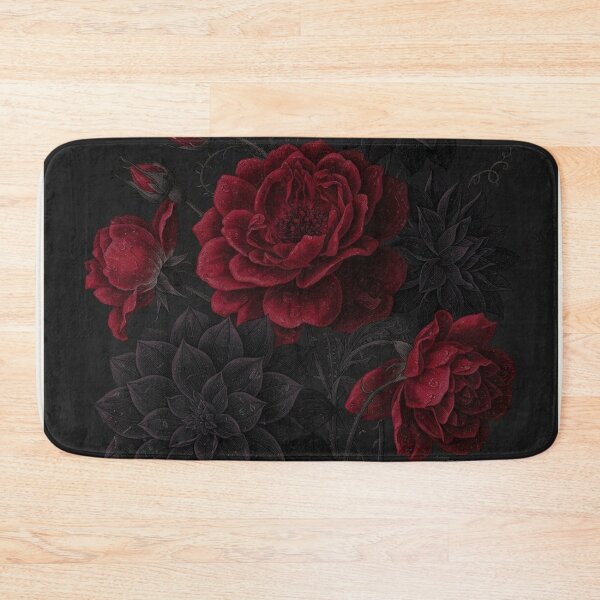 Item preview, Bold Bloom Oil Painting Flowers - Vibrant Red Blue Floral Art - Gold Accent Painted Botanical Pattern - Mosaic Floral Wall Decor - Painterly Statement Gift designed and sold by WitchyBotanicaArt.