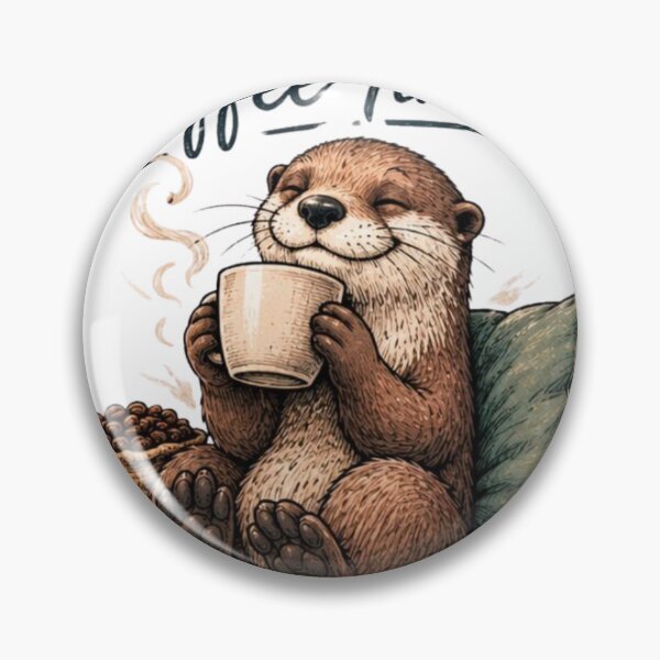 Item preview, Coffee Time Otter | Cute Coffee Lover Animal Cozy Morning Design designed and sold by novaduman.