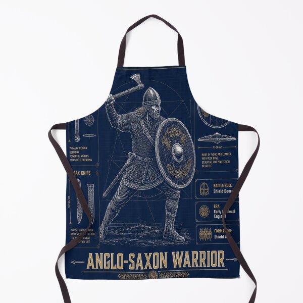 Item preview, Anglo-Saxon Warrior Blueprint Shirt | Early Medieval Fighter Illustration designed and sold by SunnyDesign82.