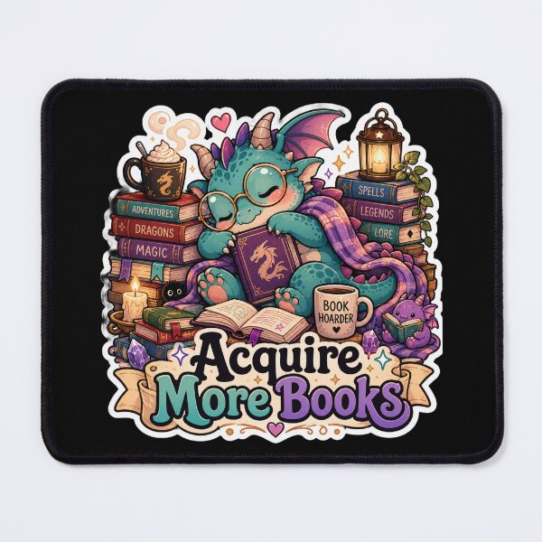 Item preview, Acquire More Books Dragon Shirt | Cute Book Hoarder Dragon Fantasy Book Lover Gift designed and sold by MrDev.