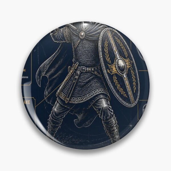 Item preview, Visigoth Warrior Blueprint Shirt | Ancient Germanic Fighter Illustration designed and sold by SunnyDesign82.