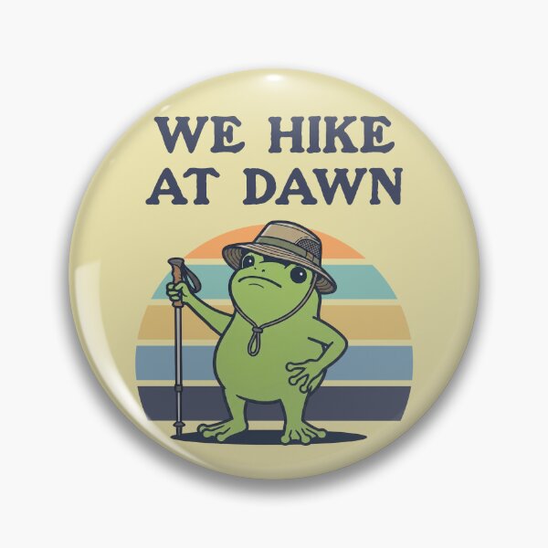 Item preview, We Hike At Dawn Frog Hiker Sunrise designed and sold by d247.