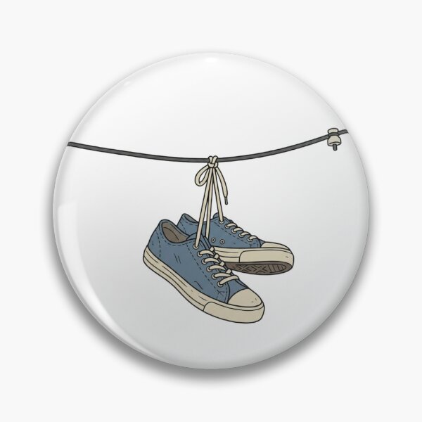 Item preview, Blue Sneakers Hanging on a Wire designed and sold by ajamzbox.