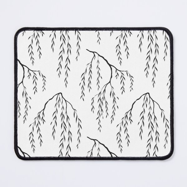 Item preview, Elegant Black and White Weeping Willow Pattern designed and sold by Owcomm.