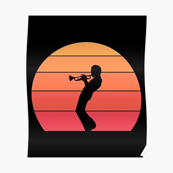 Miles Davis - Trompette Sunset Poster
