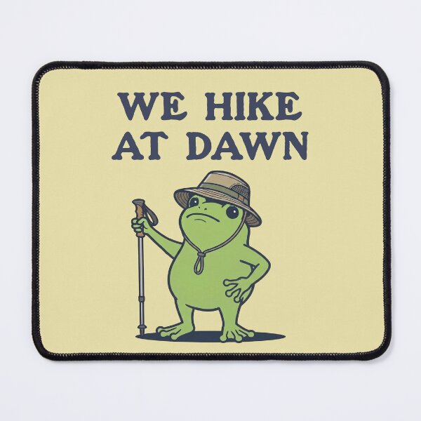 Item preview, We Hike At Dawn Frog Hiker Early Morning Trek designed and sold by d247.