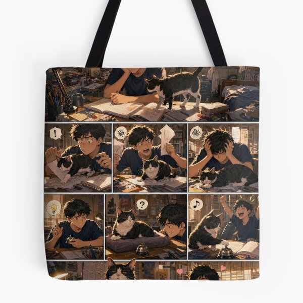 Item preview, Student Life Cozy Reading Room Comic Print designed and sold by Grafititee.