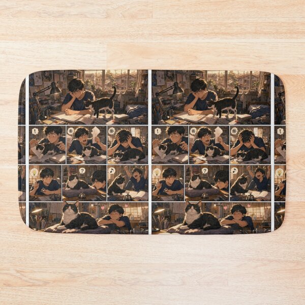 Item preview, Student Life Cozy Reading Room Comic Print designed and sold by Grafititee.